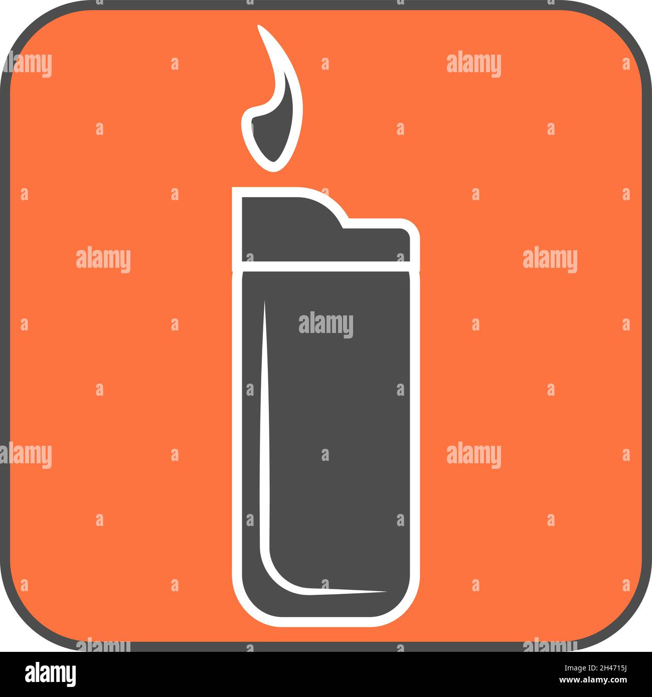 Smoking lighter, illustration, vector, on a white background. Stock Vector