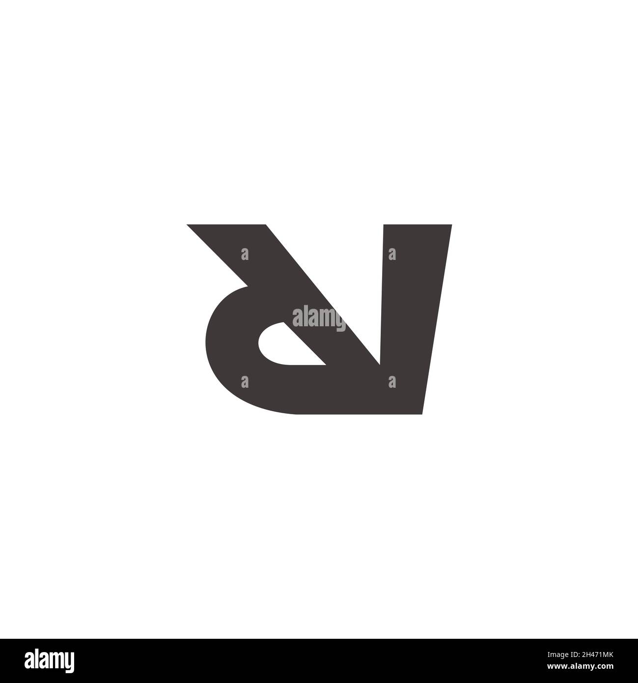 letter dv simple geometric shape sharp design logo vector Stock Vector