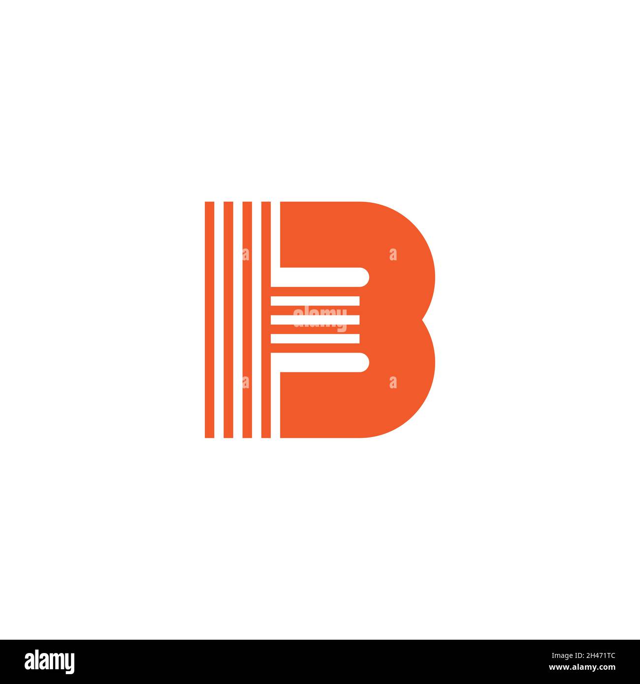 letter bt abstract stripes geometric line logo vector Stock Vector