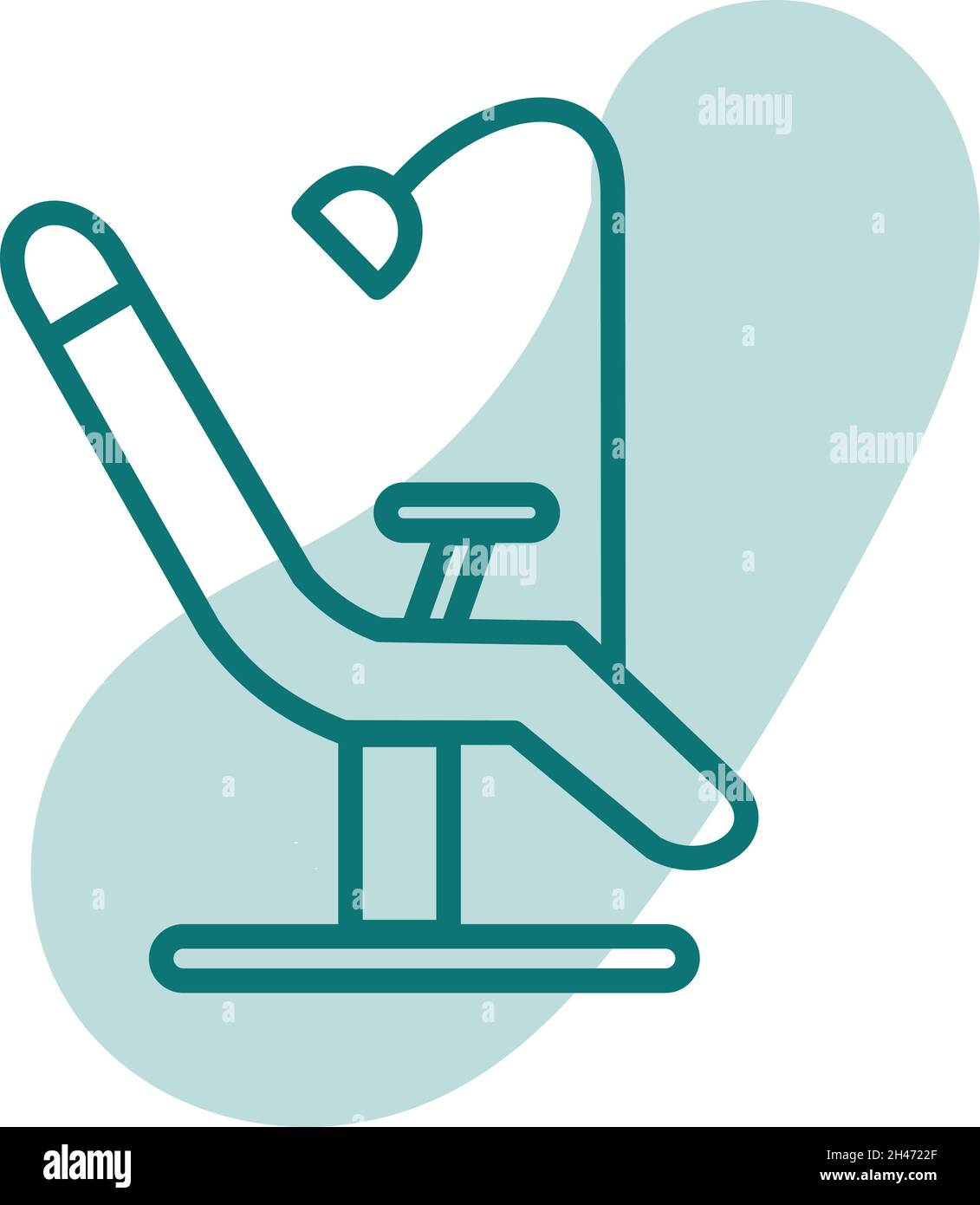 Stomatology chair, illustration, vector, on a white background Stock ...