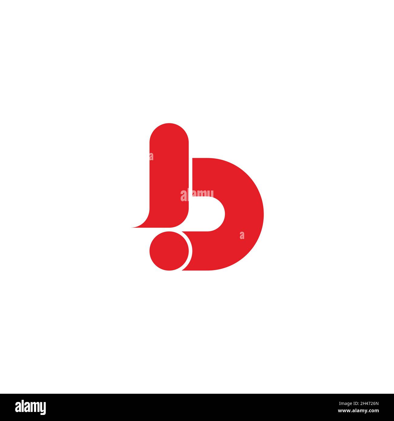 letter b exclamation design simple logo vector Stock Vector