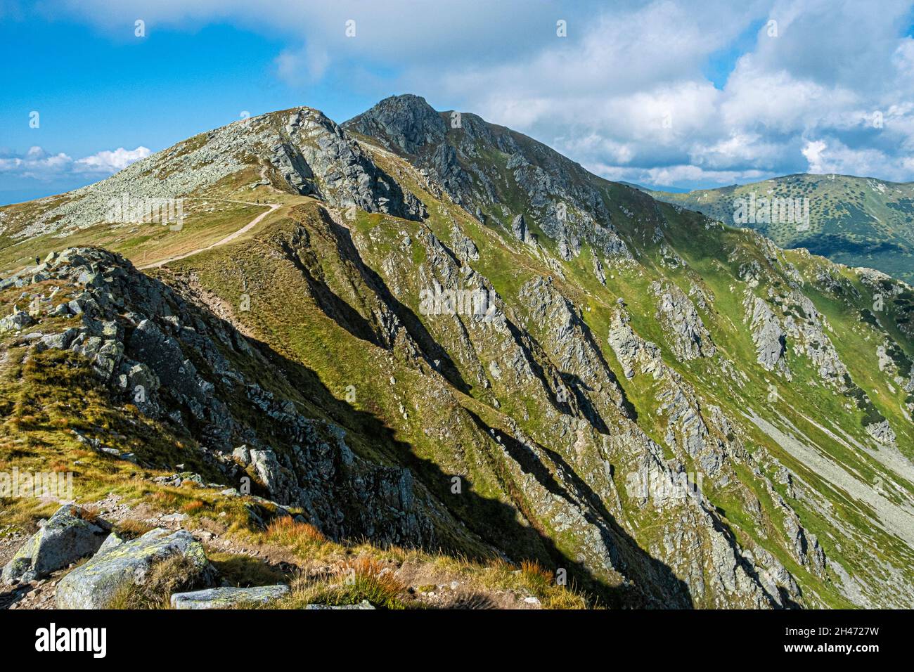 Low Tatras mountain scenery, Slovak republic. Hiking theme. Seasonal natural scene. Stock Photo