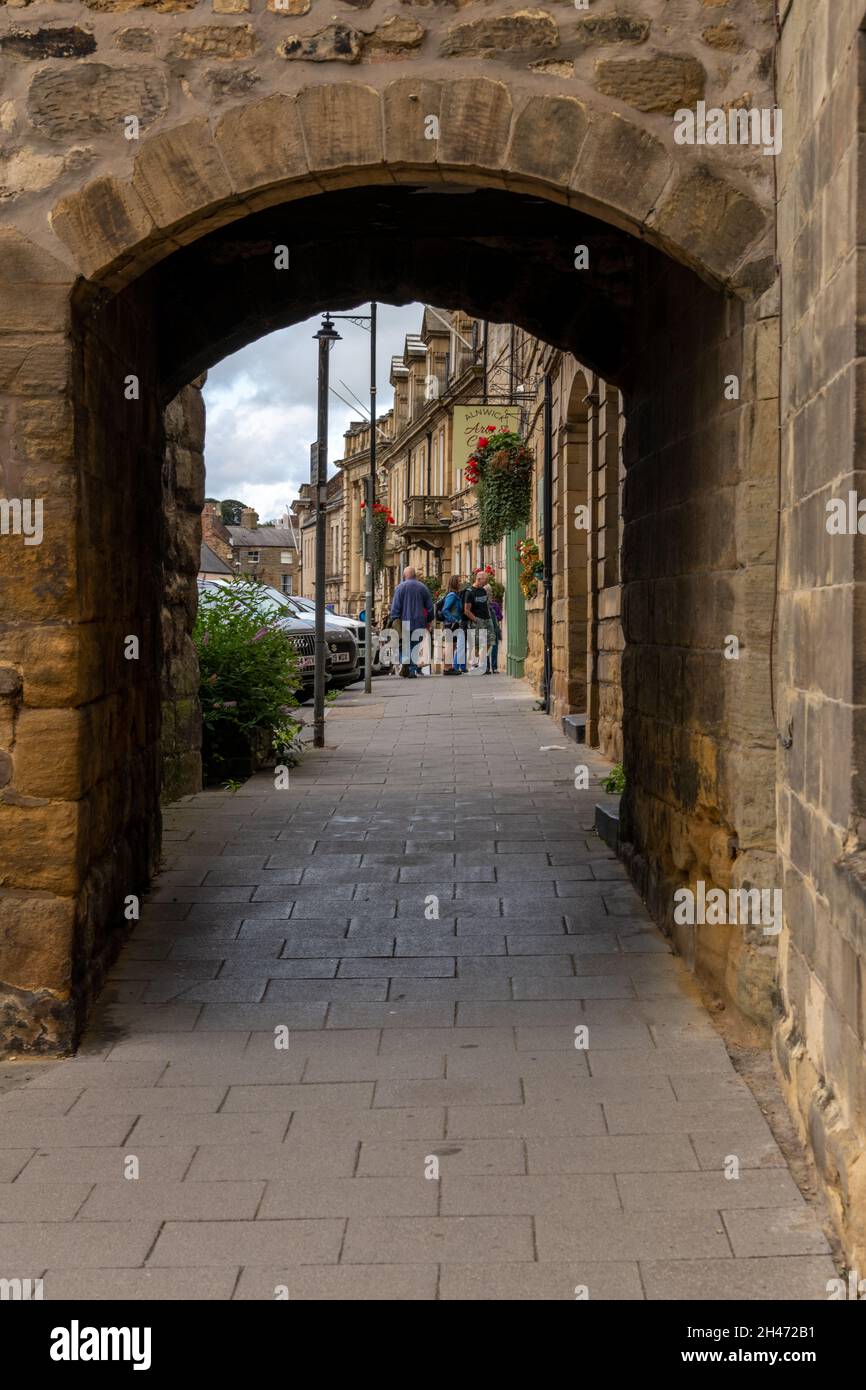 Alnwick Town Walls, Northumberland, UK Stock Photo Alamy