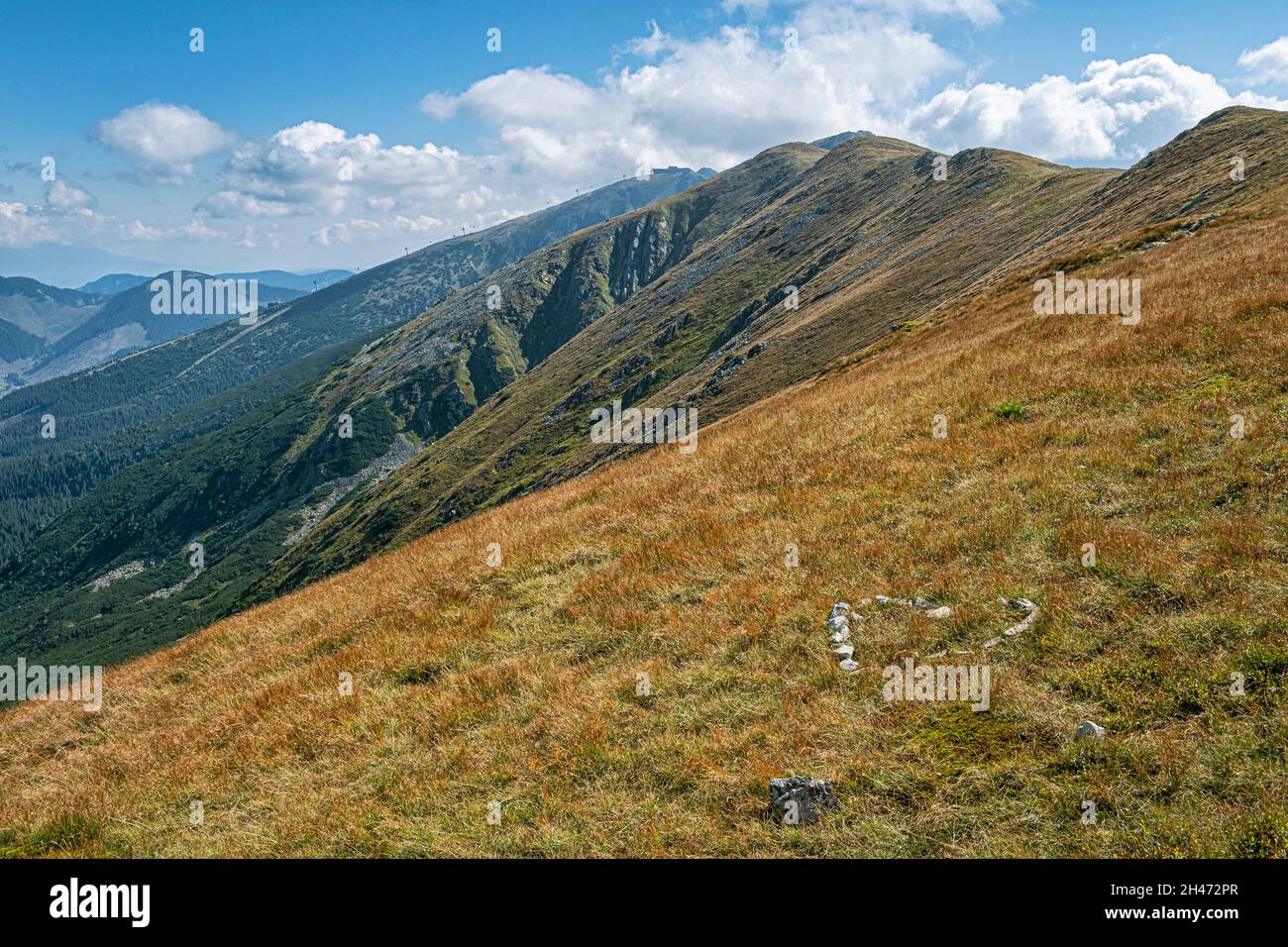 Low Tatras mountain, Slovak republic. Hiking theme. Seasonal natural scene. Stock Photo