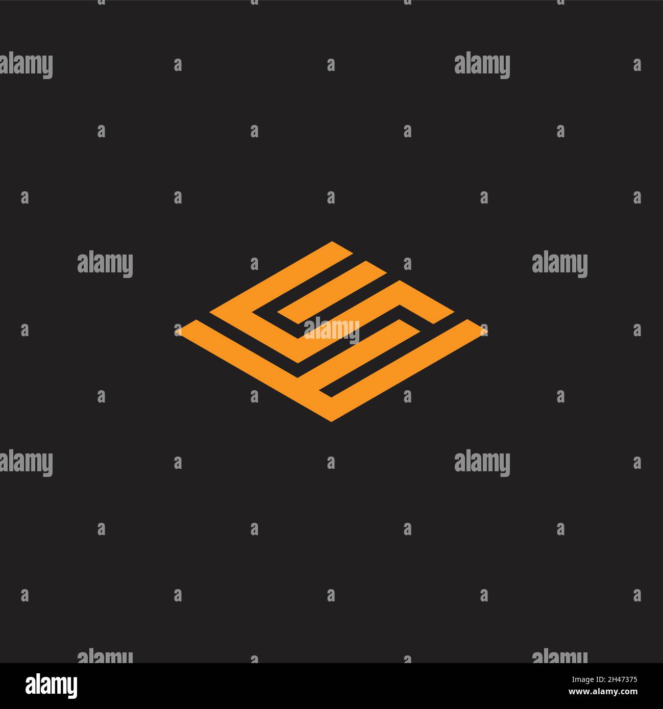 letter tq simple geometric linear polygon logo vector Stock Vector