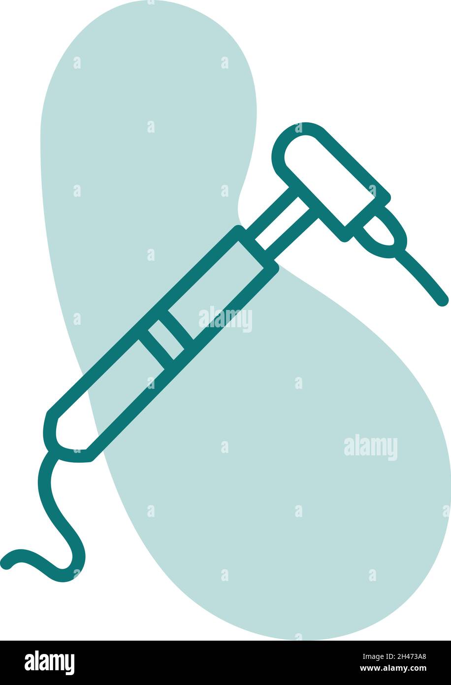 Tooth drill, illustration, vector, on a white background. Stock Vector