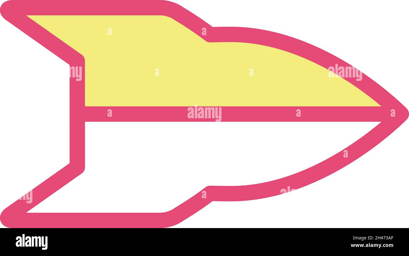 Red rocket transport, illustration, vector, on a white background. Stock Vector