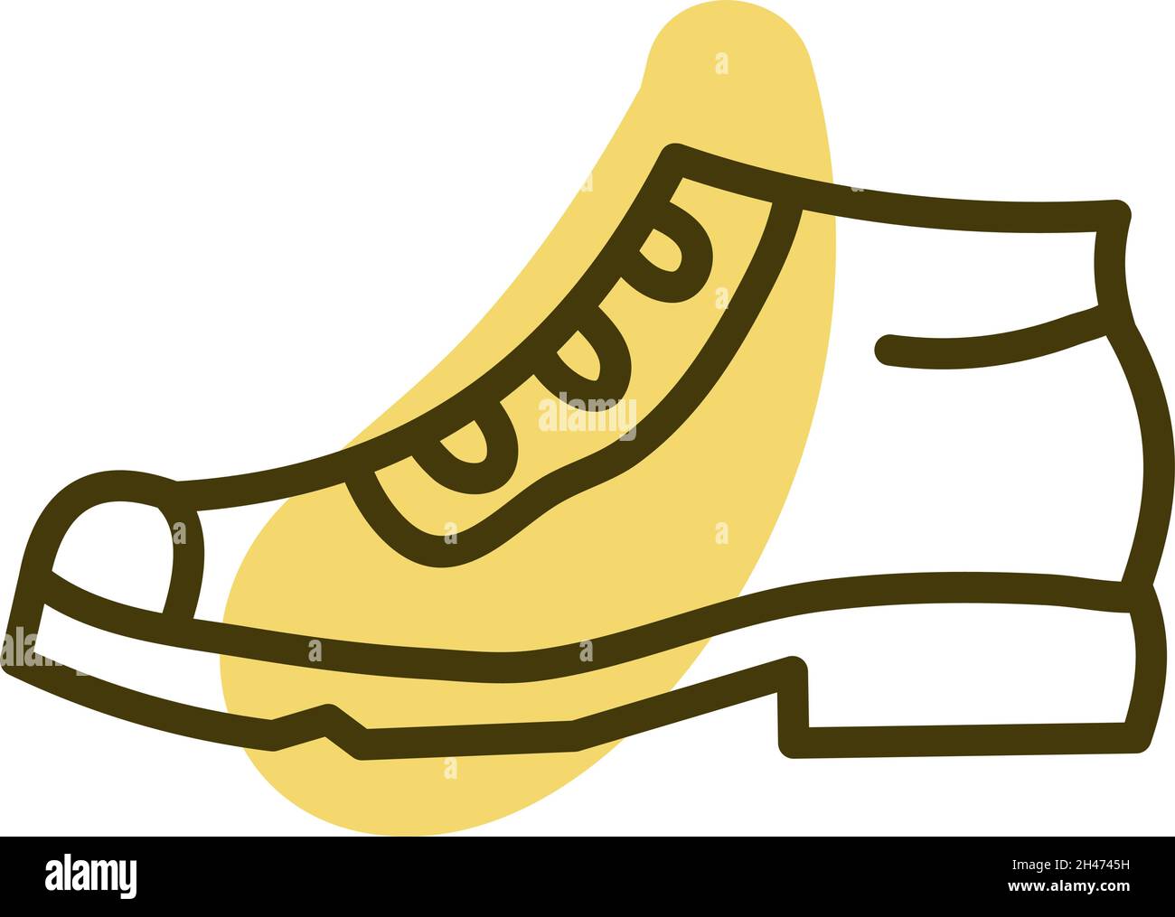 Yellow boots, illustration, vector, on a white background Stock Vector
