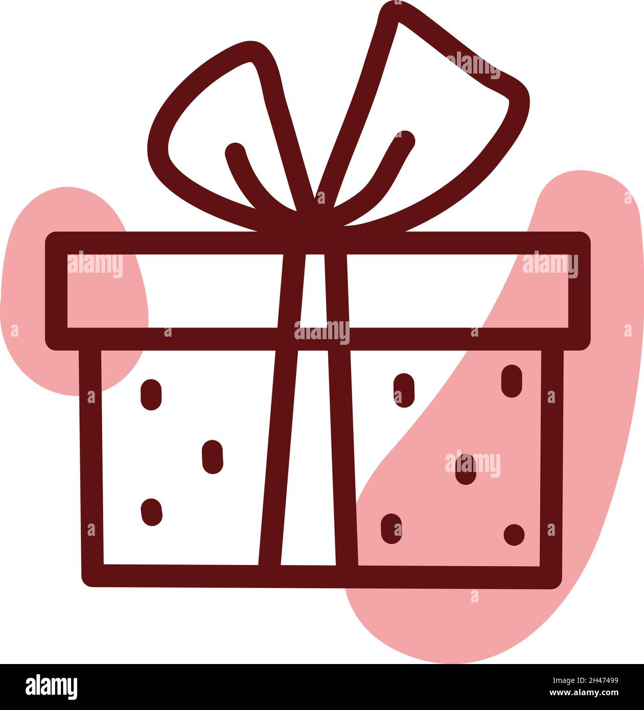 Shopping giftbox, illustration, vector, on a white background. Stock Vector