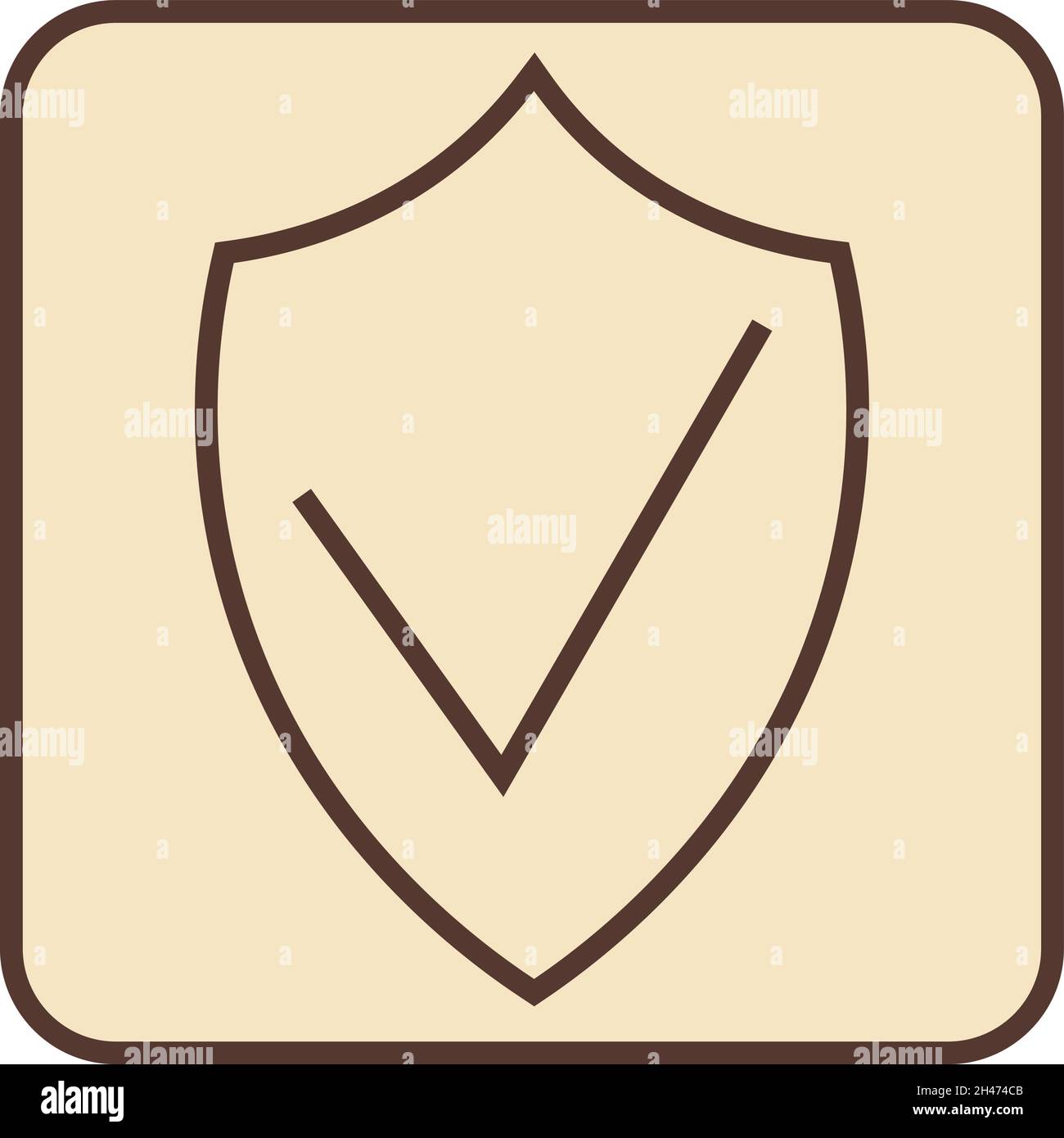 Security shield, illustration, vector, on a white background. Stock Vector