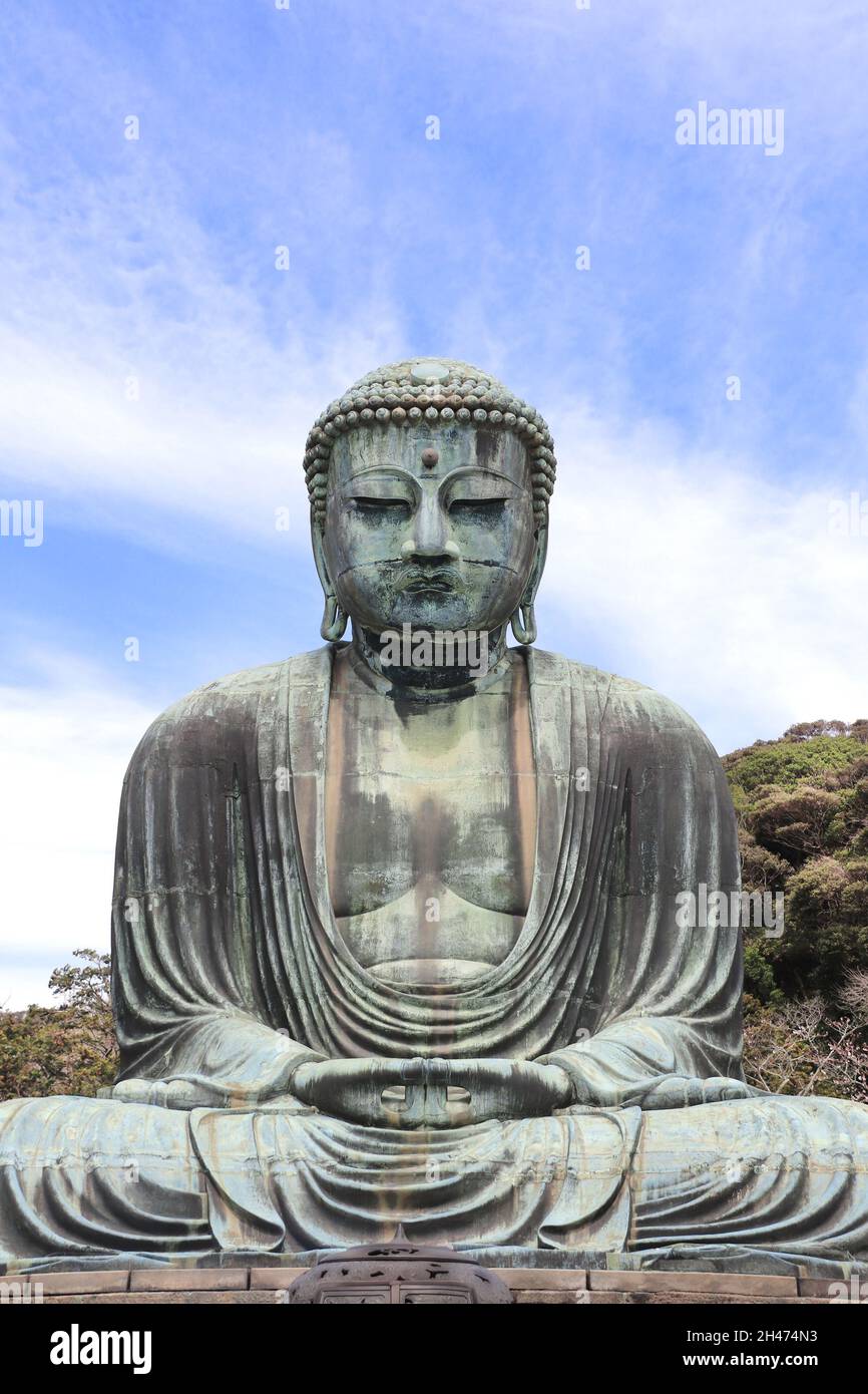 Ancient bronze statue of the Great Buddha Daibutsu, Kotokuin temple