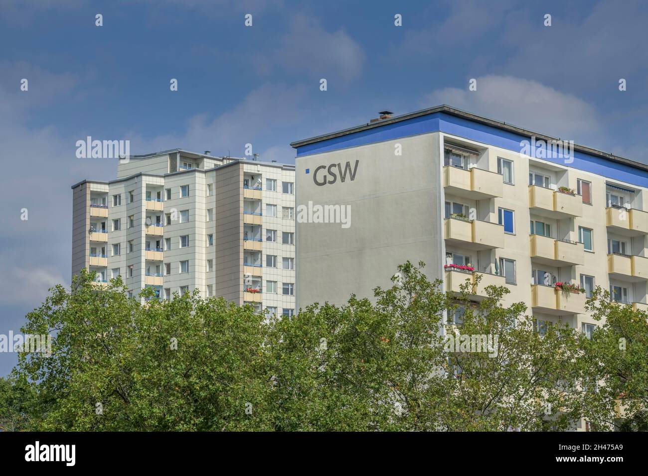 GSW Plattenbau, Falkenhagener Chaussee, Falkenhagener Feld, Spandau, Berlin, Deutschland Stock Photo