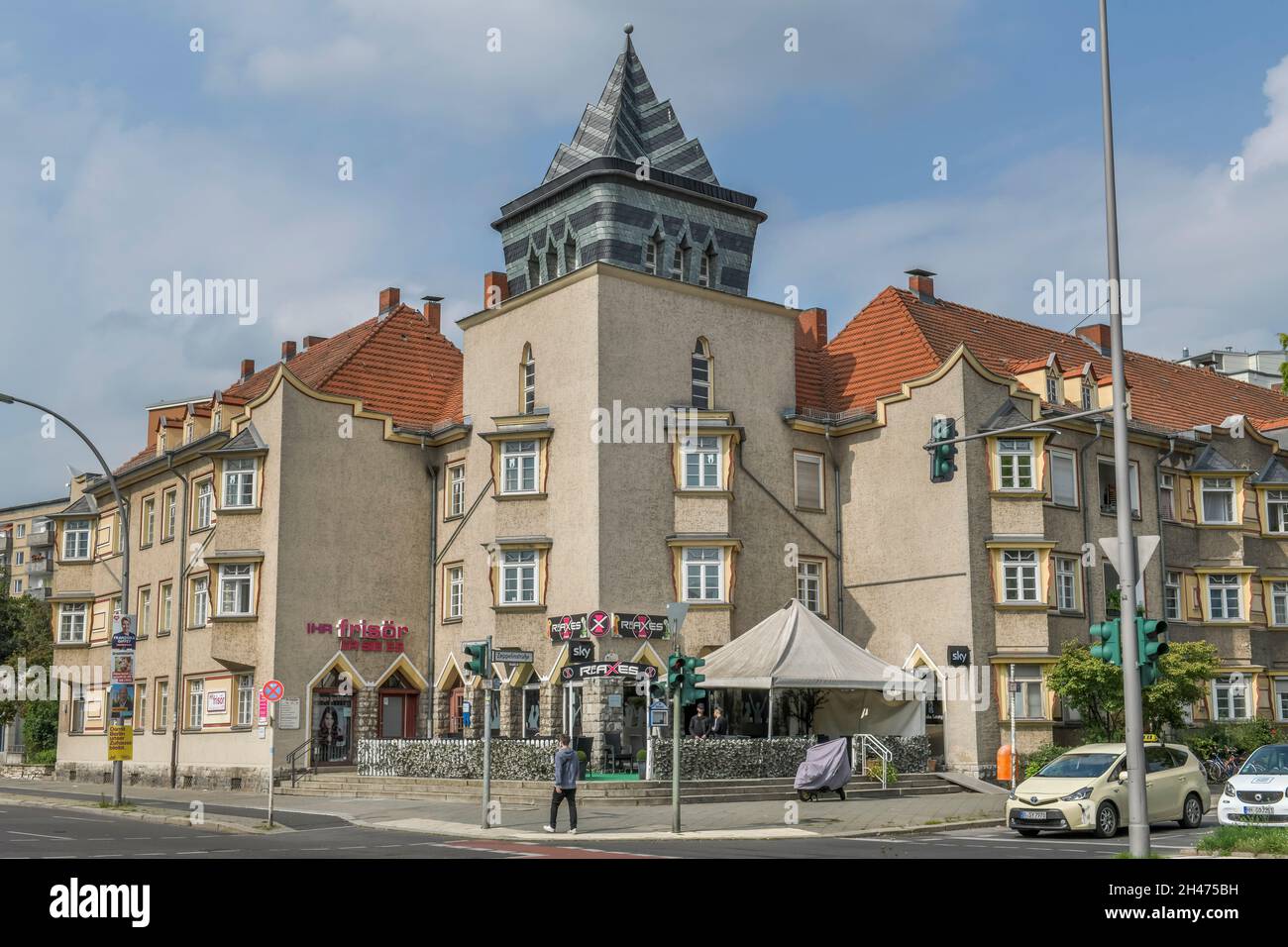 Wohnh?user, Architekt Richard Ermisch, Expressionismus, Falkenhagener Chaussee / Zeppelinstra?e, Falkenhagener Feld, Spandau, Berlin, Deutschland Stock Photo