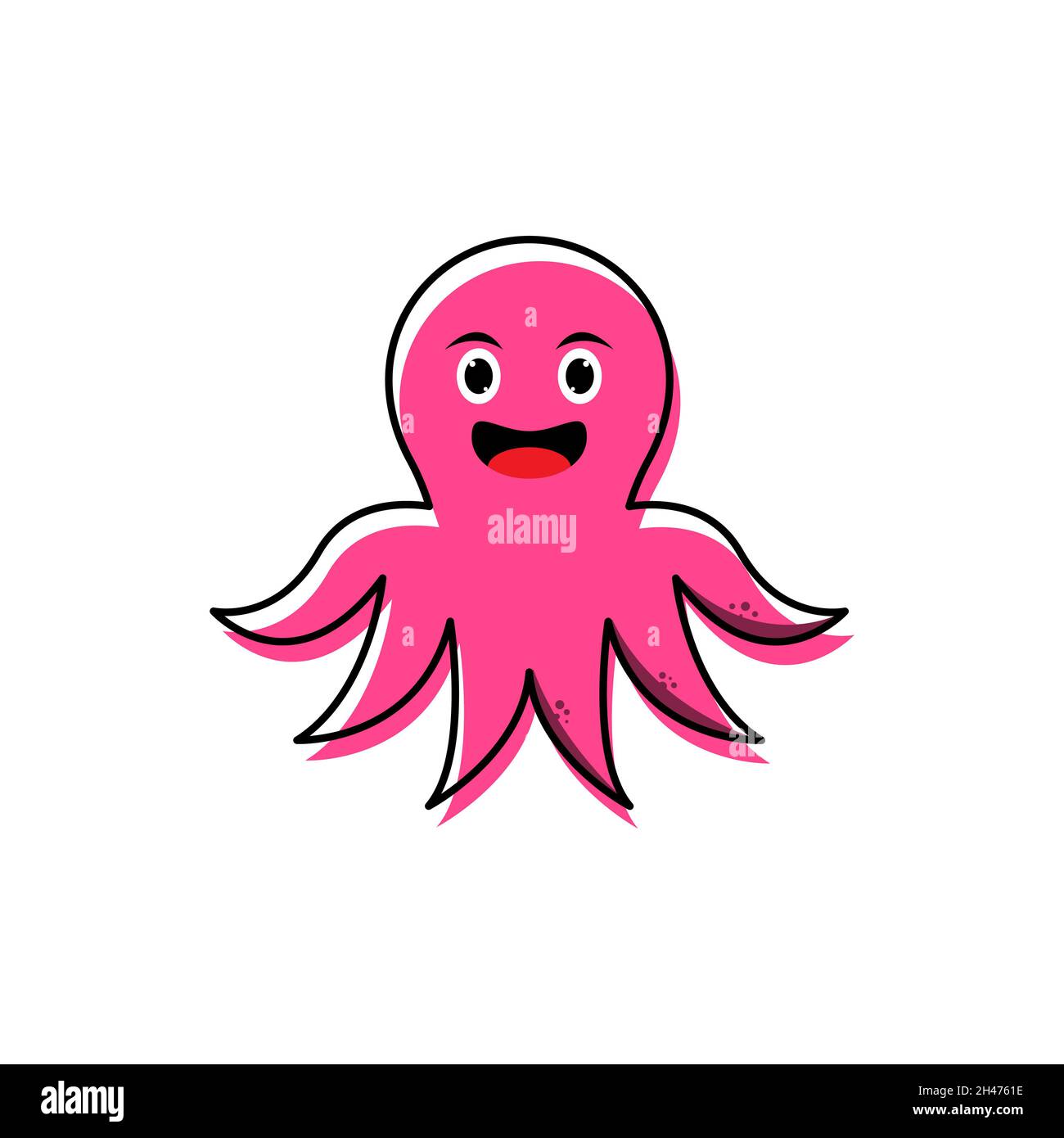 octopus vector icon illustration design template Stock Photo - Alamy