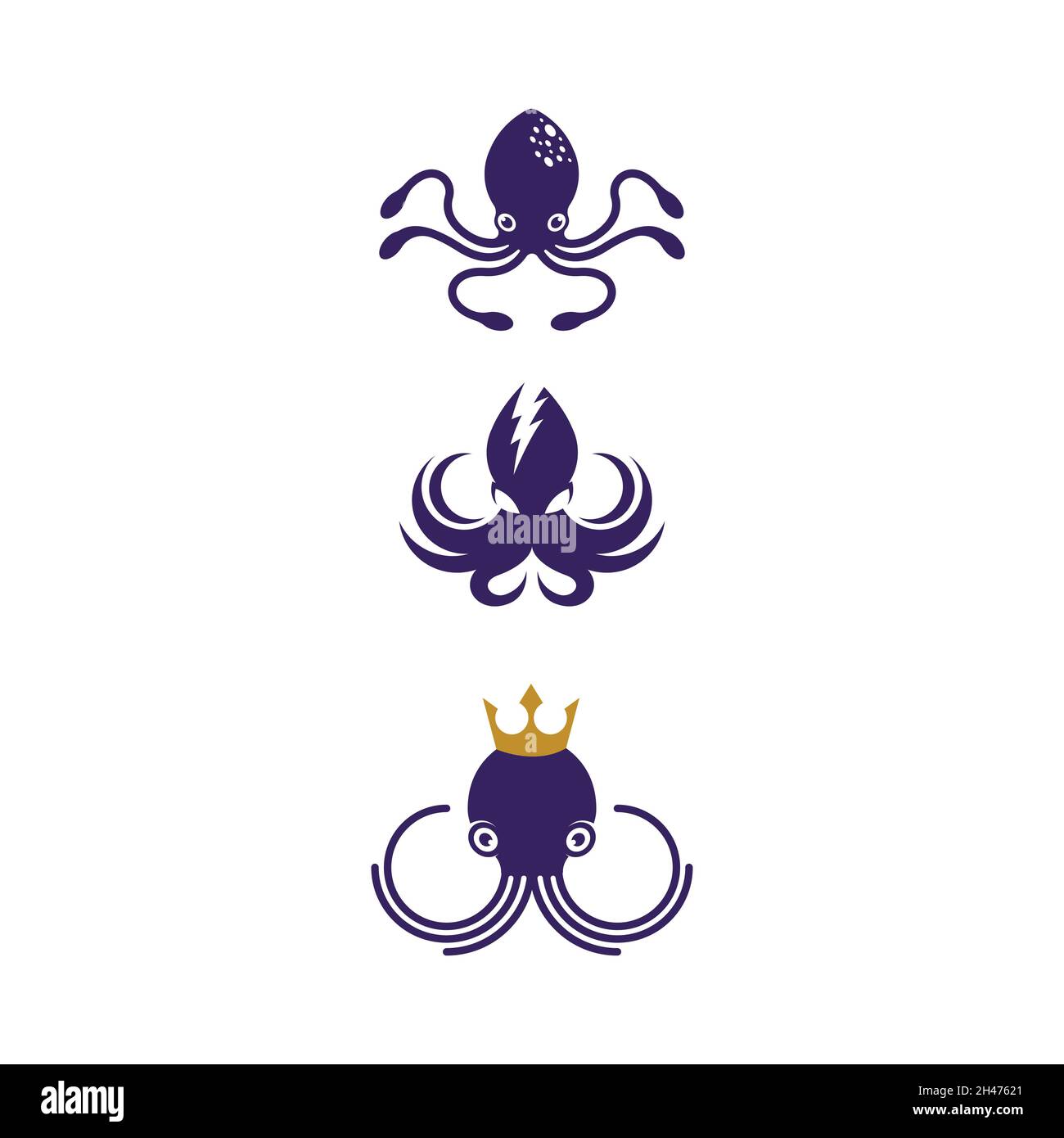 octopus vector icon illustration design template Stock Photo - Alamy