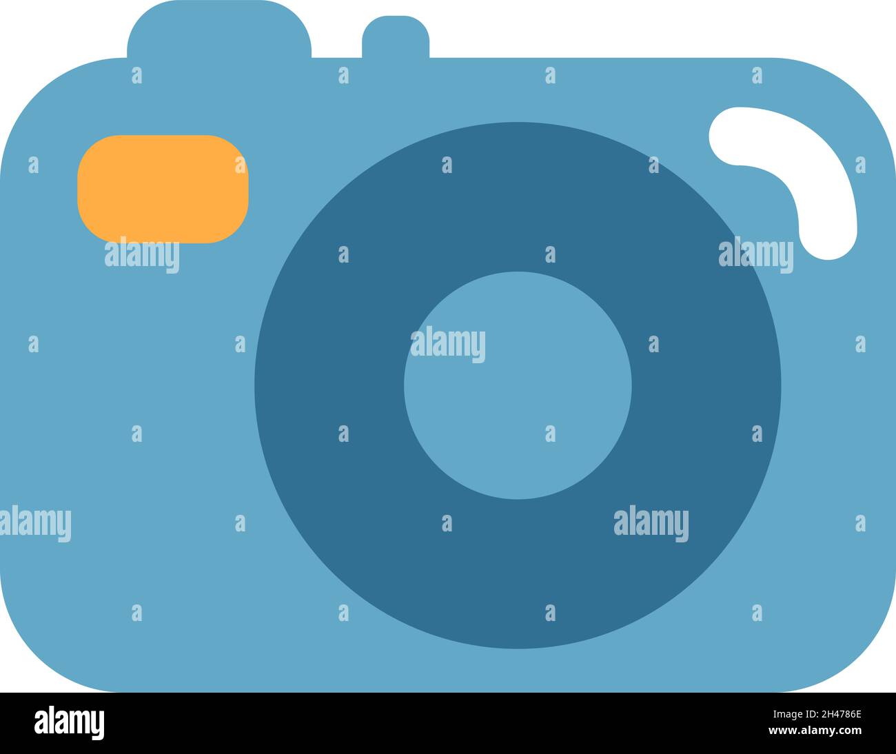 Water park blue camera, illustration, vector, on a white background. Stock Vector