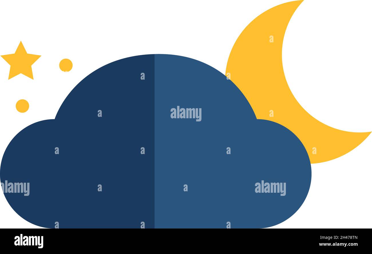 Young moon, illustration, vector, on a white background Stock Vector ...