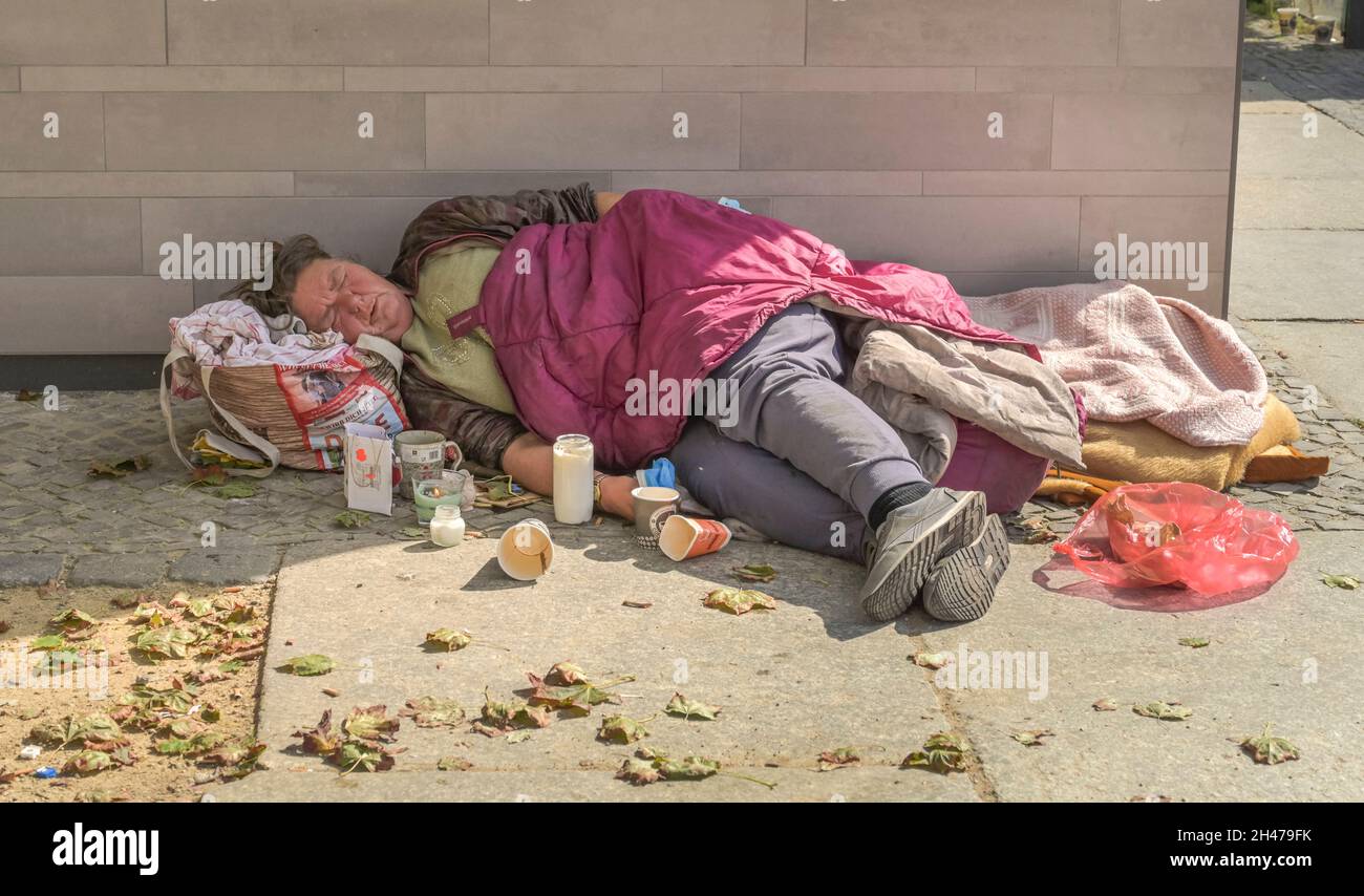 Obdachloser, Wedding, Berlin, Deutschland Stock Photo