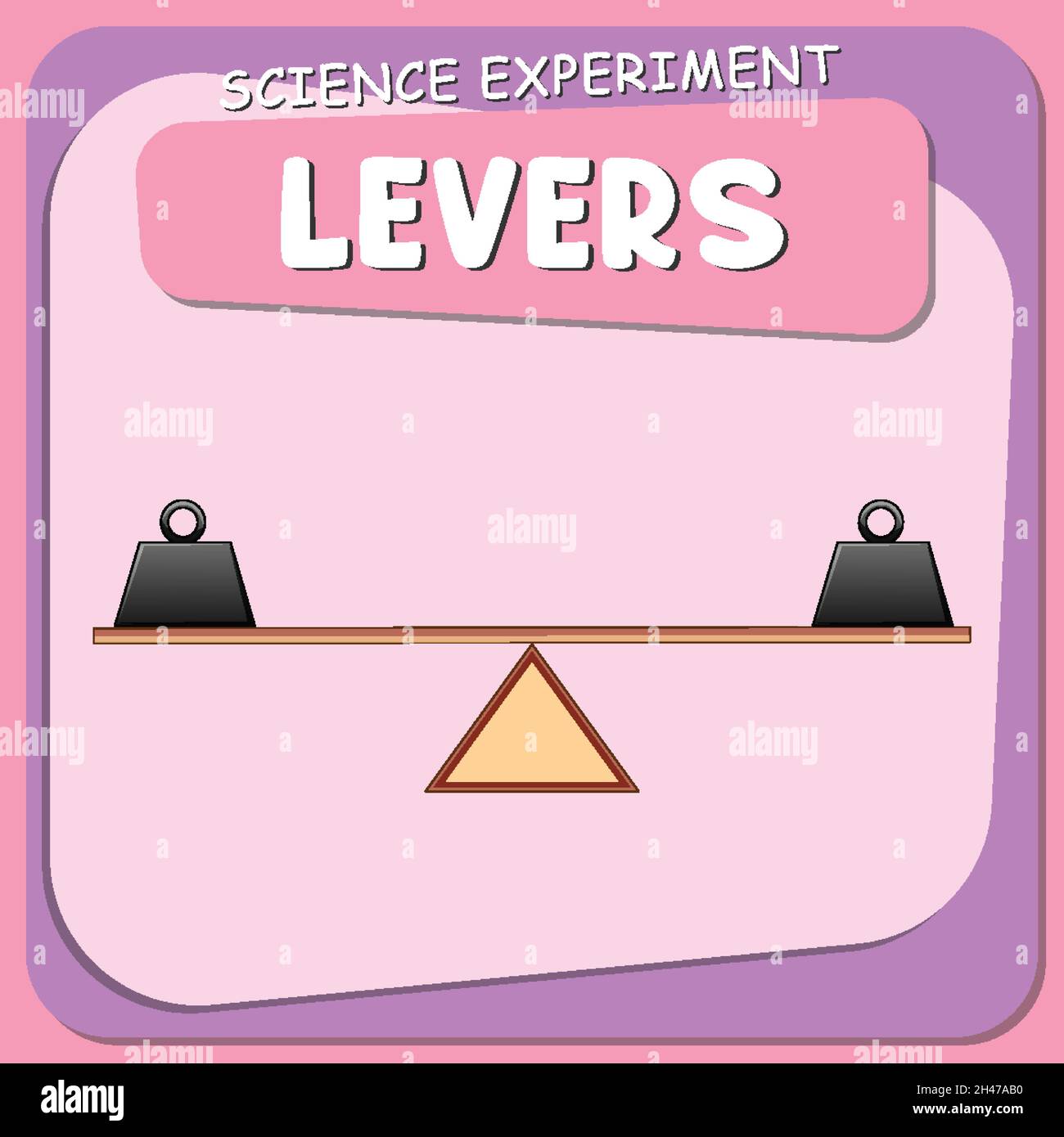 Levers science experiment poster illustration Stock Vector Image & Art