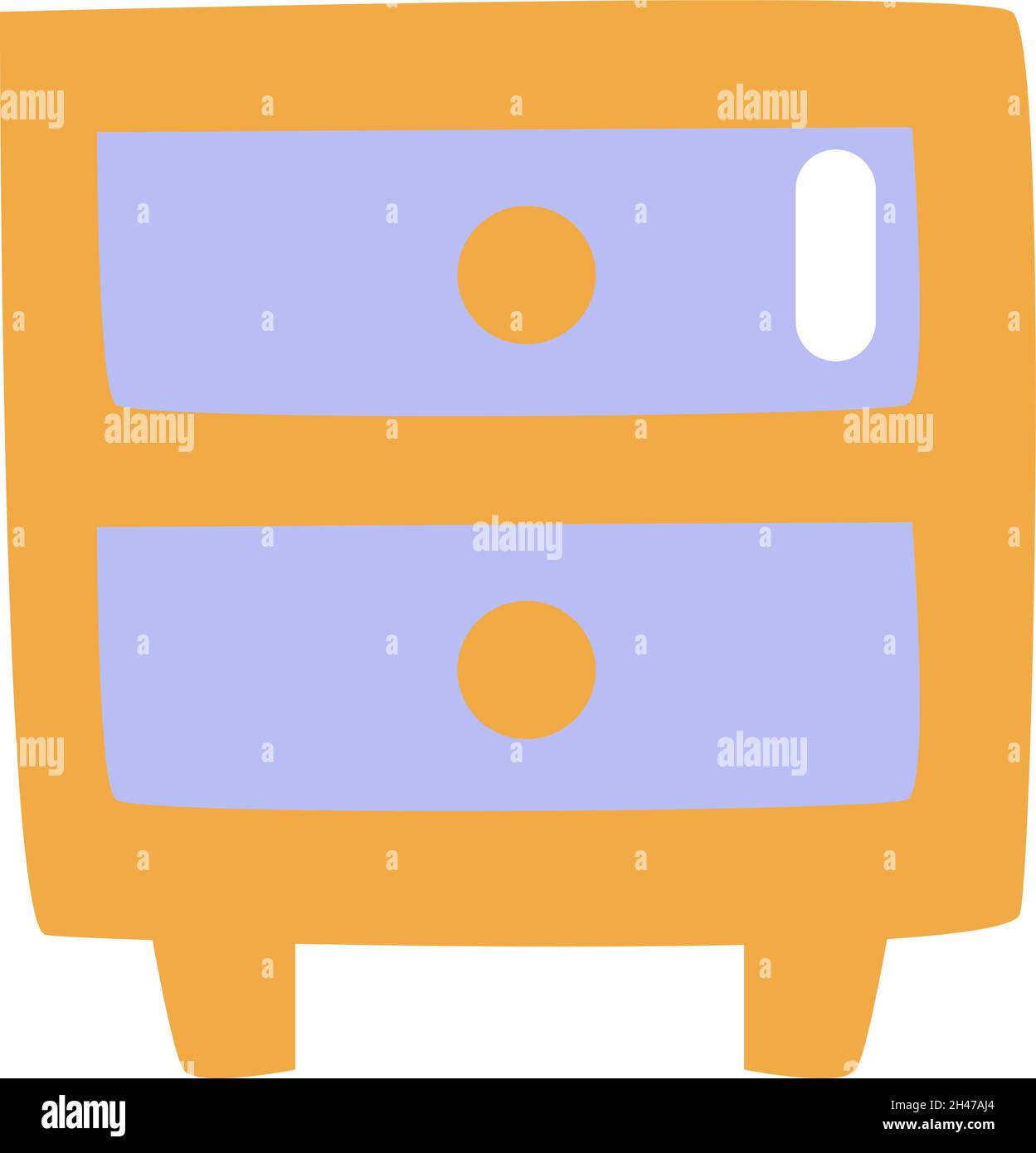 Work cupboard, illustration, vector, on a white background. Stock Vector