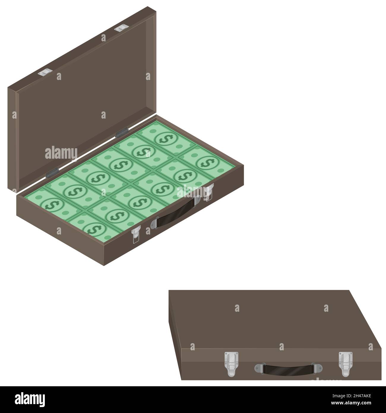 Briefcase money Stock Vector Images - Alamy