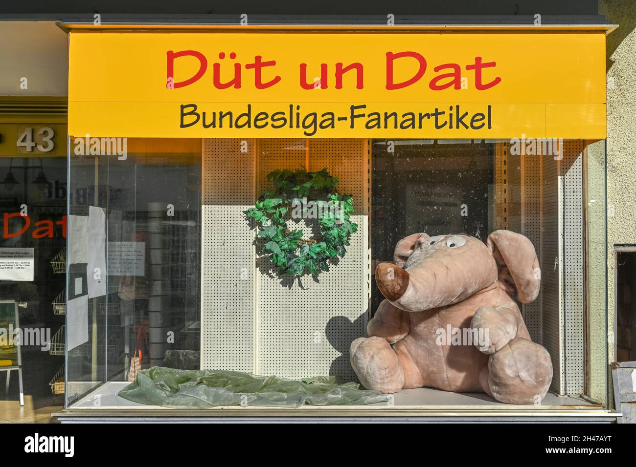 Schaufenster, Düt und Dat, Münchhausenstadt Bodenwerder, Niedersachsen, Deutschland Stock Photo