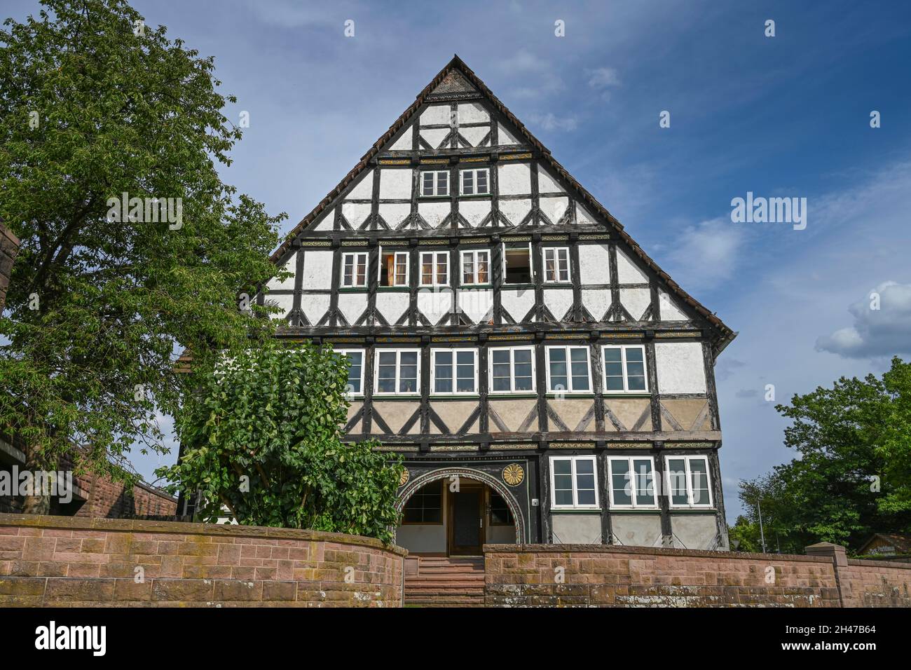 Altes Fährhaus / Zollhaus von 1662, Holzminden, Niedersachsen, Deutschland Stock Photo