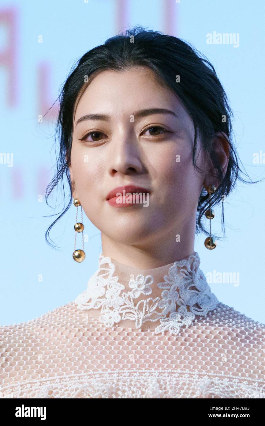 Japanese actress Ayaka Miyoshi attends a closing ceremony of the Japan