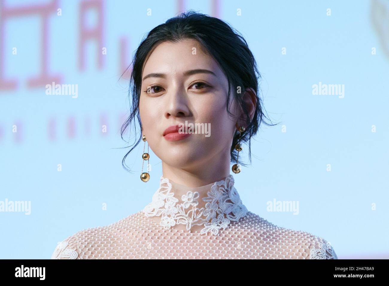 Japanese actress Ayaka Miyoshi attends a closing ceremony of the Japan
