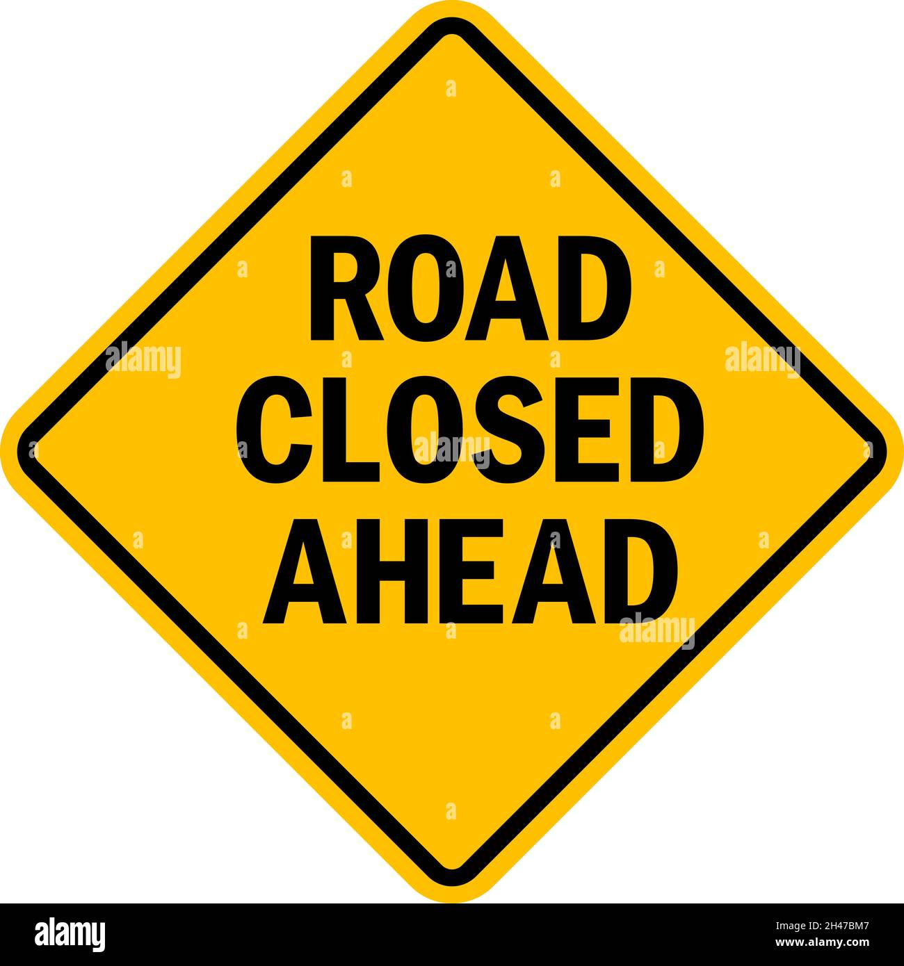 Road ahead closed notice Stock Vector Images Alamy