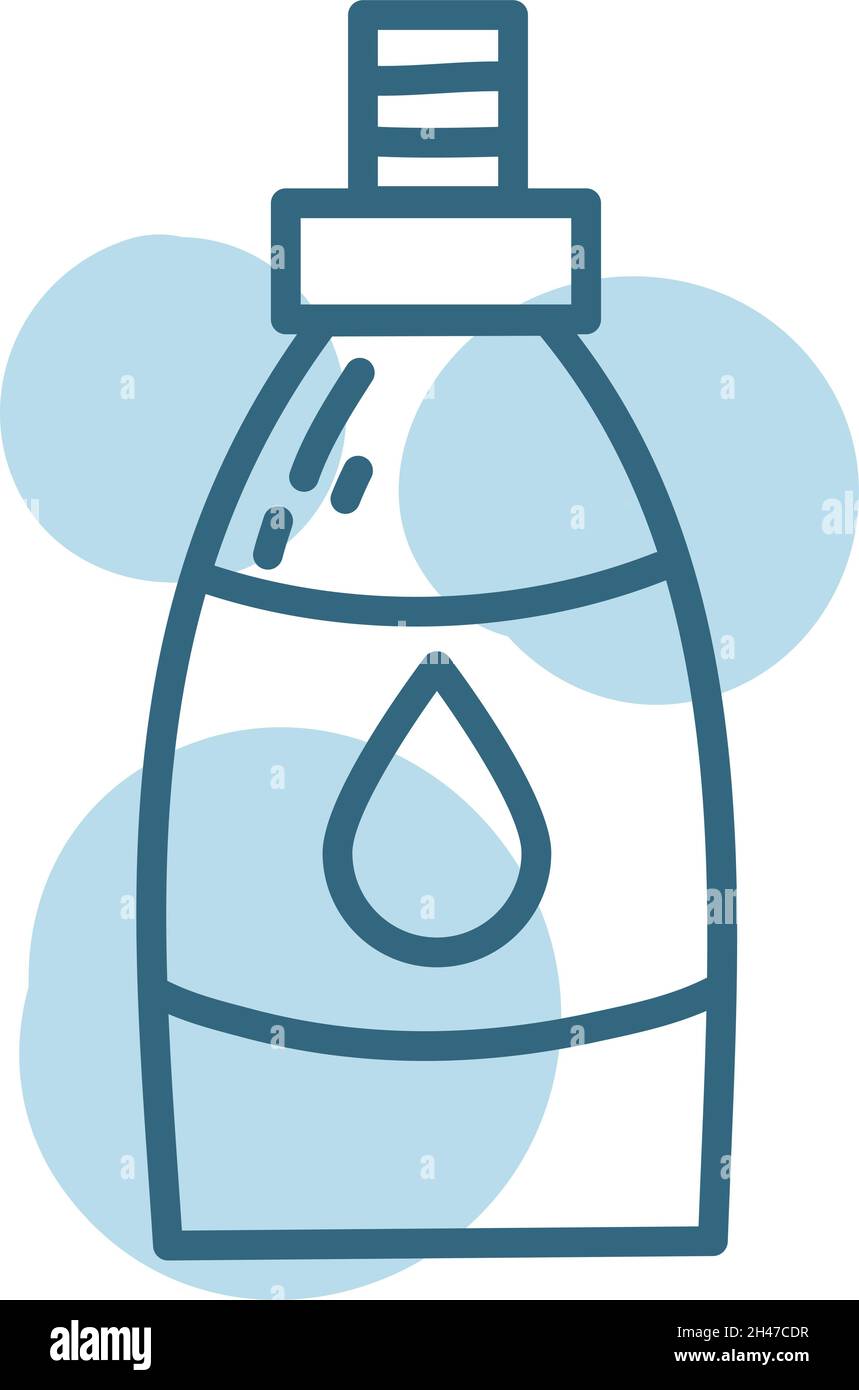 Dish soap, illustration, vector, on a white background. Stock Vector