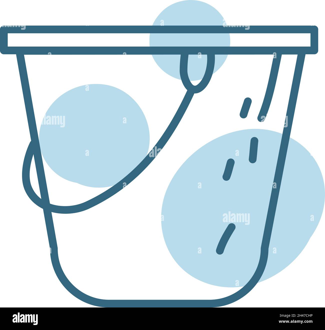 Cleaning bucket, illustration, vector, on a white background. Stock Vector