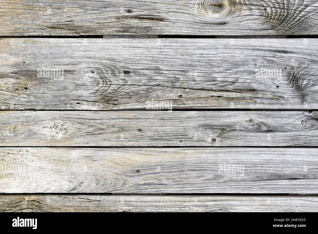 Horizontal old wooden planks background Stock Photo