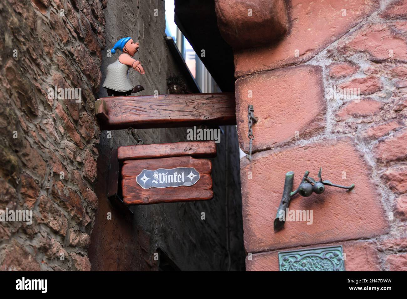 Szene aus der Altstadt, Barbarossastadt Gelnhausen, Main-Kinzig-Kreis, Hessen, Deutschland Stock Photo