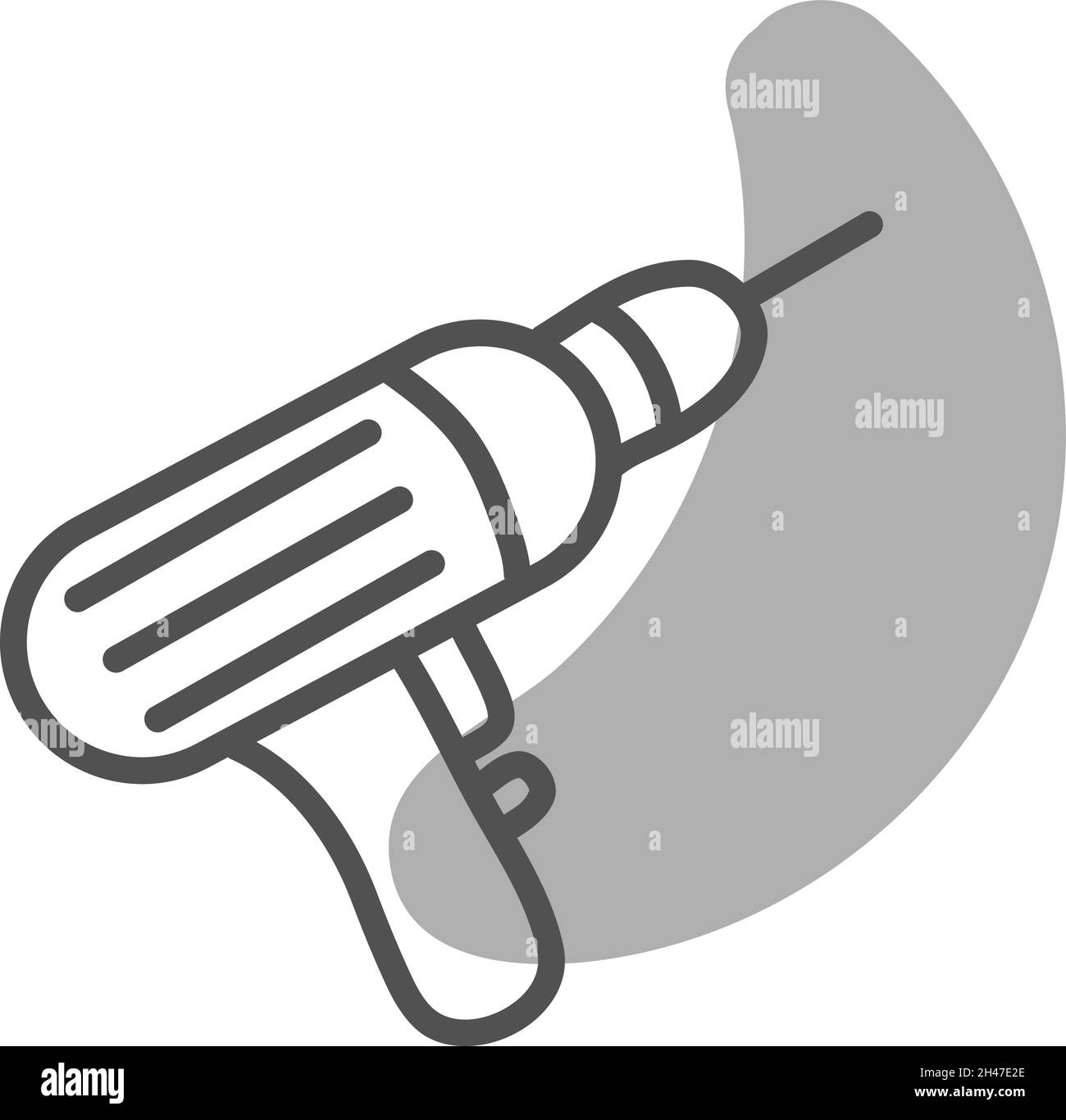 Construction drill, illustration, vector, on a white background. Stock Vector