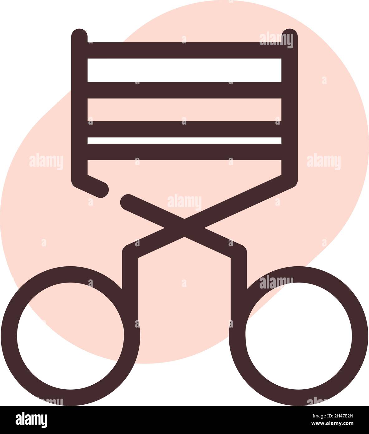 Eyelash curler, illustration, vector, on a white background. Stock Vector
