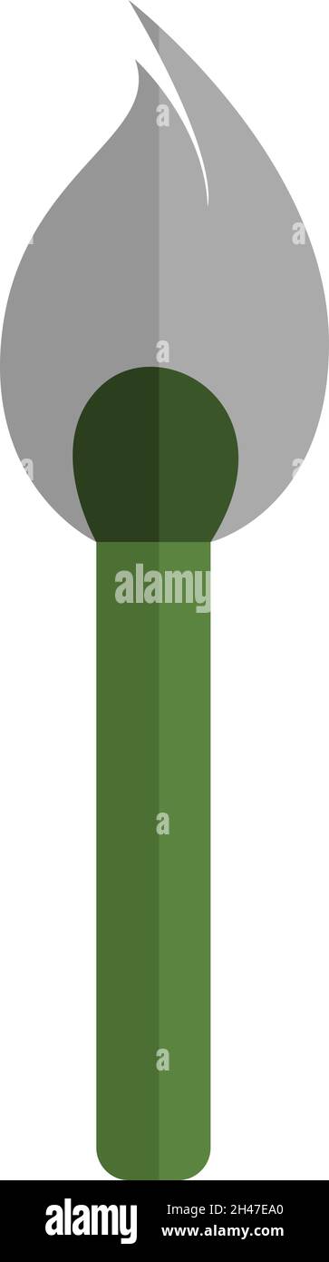 Camping match, illustration, vector, on a white background. Stock Vector