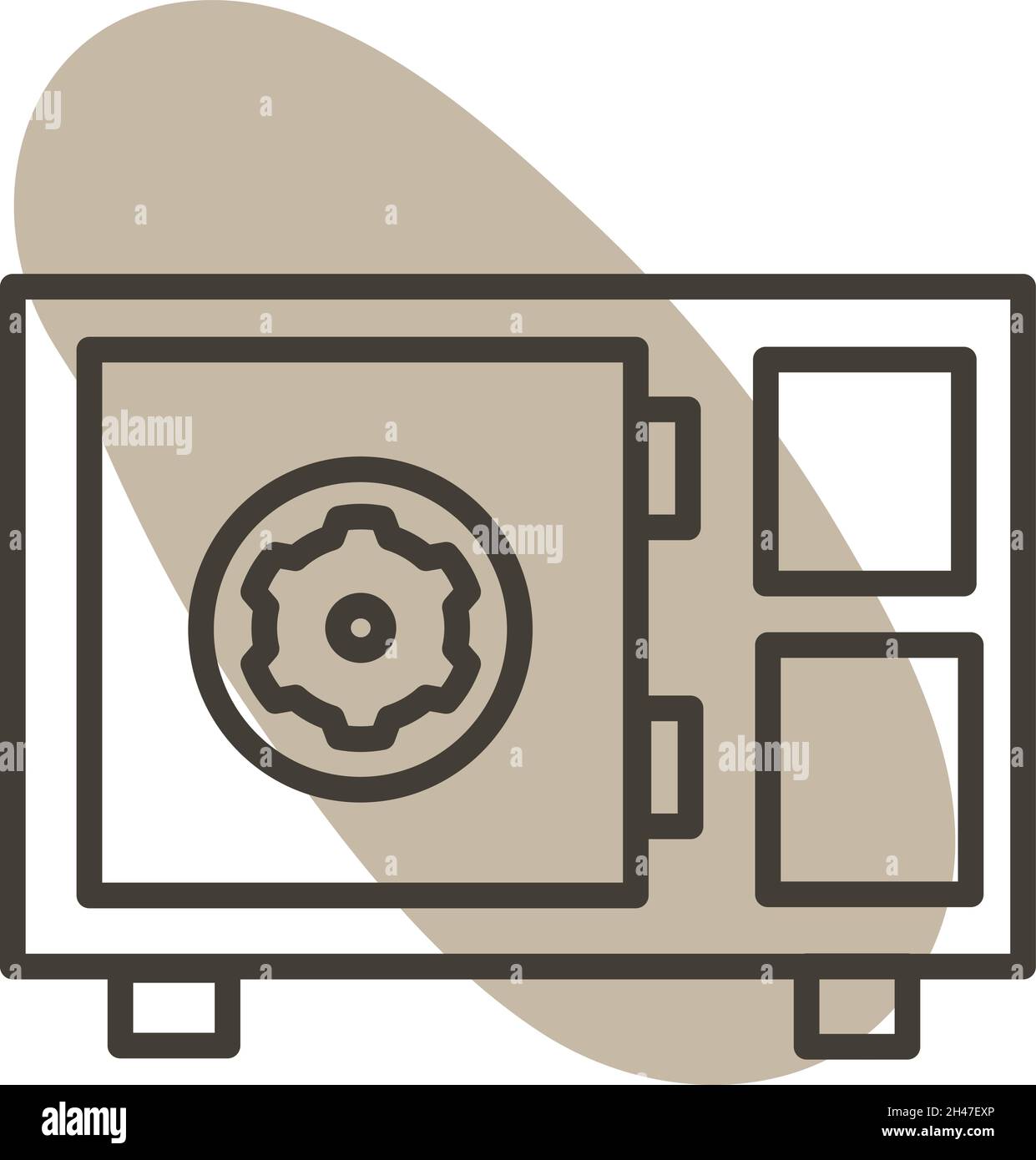 Criminal vault, illustration, vector, on a white background. Stock Vector
