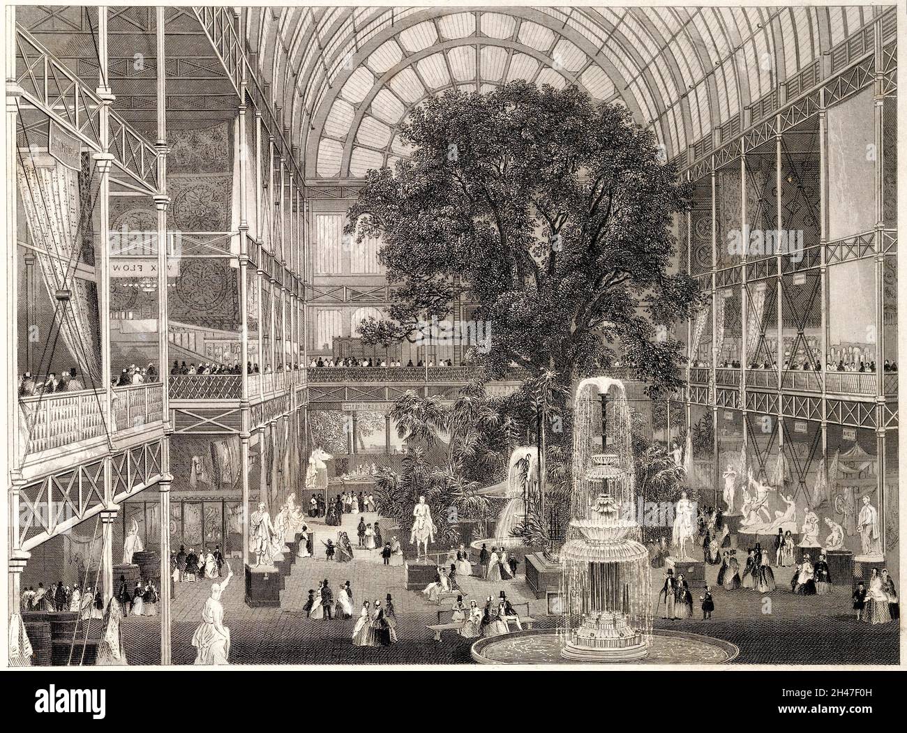 The Great Exhibition In The Crystal Palace, Hyde Park, London: The ...