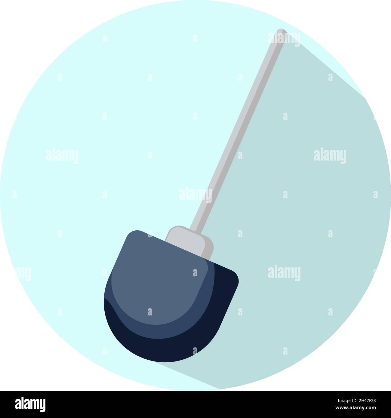 Construction showel tool, illustration, vector, on a white background. Stock Vector