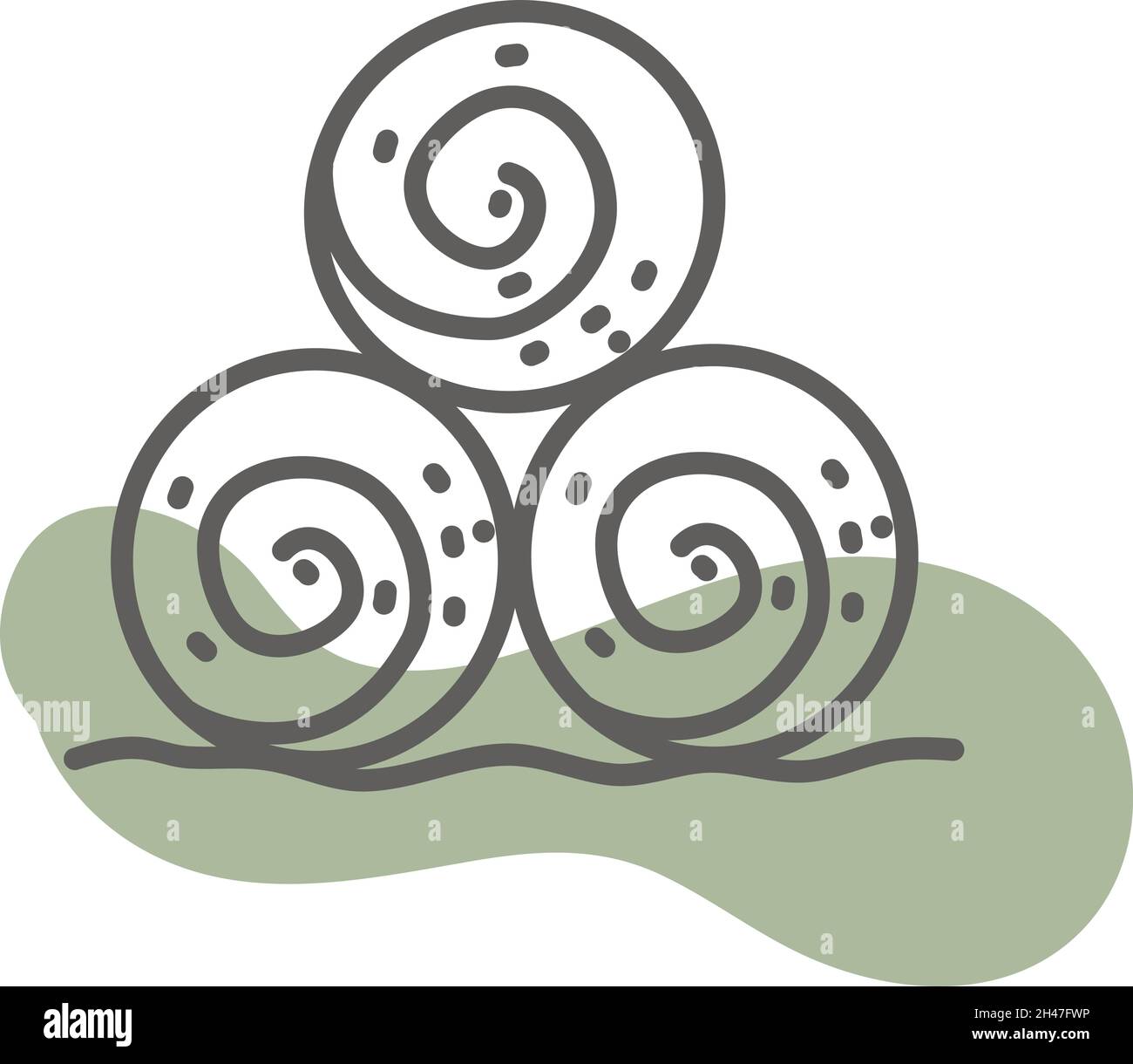 Farm bale, illustration, vector, on a white background Stock Vector ...