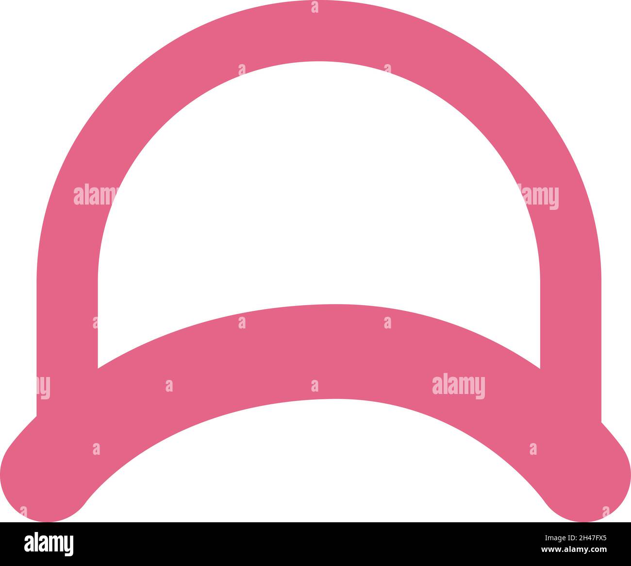 Pink cap, illustration, vector, on a white background. Stock Vector