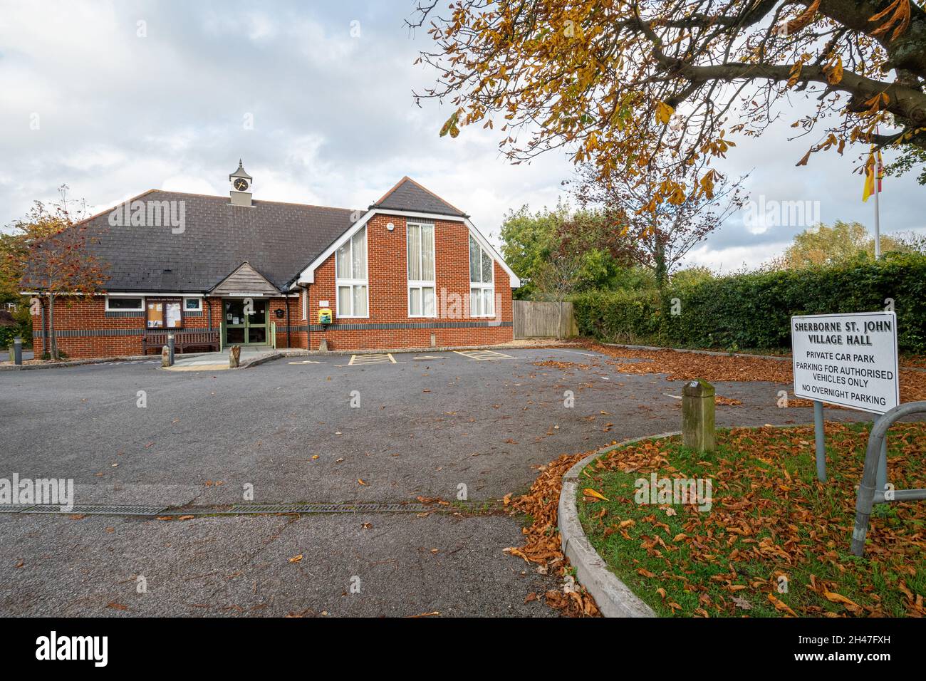 Sherborne St John village hall building in Hampshire, England, UK Stock