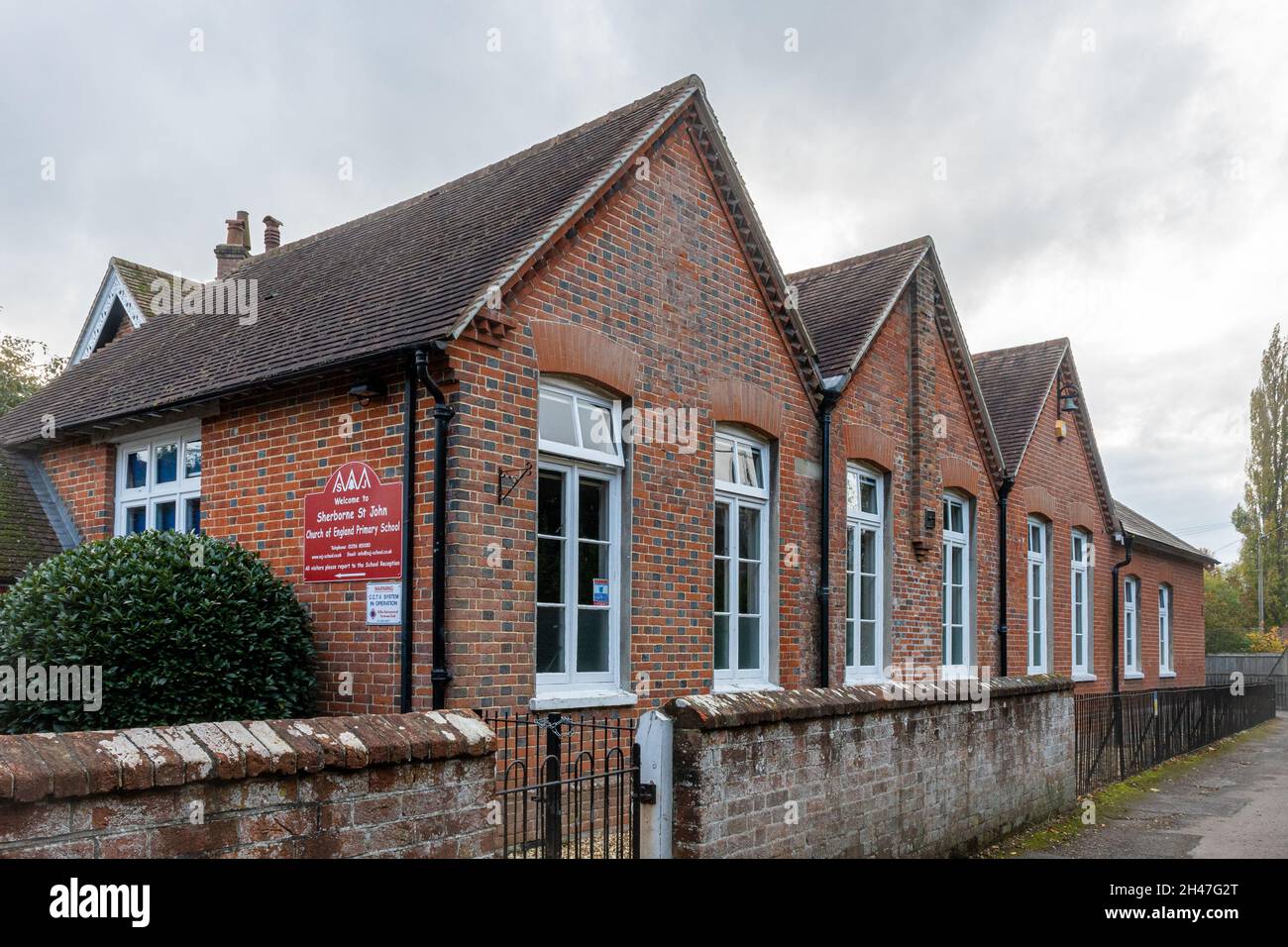 Primary School building in Sherborne St John village in Hampshire
