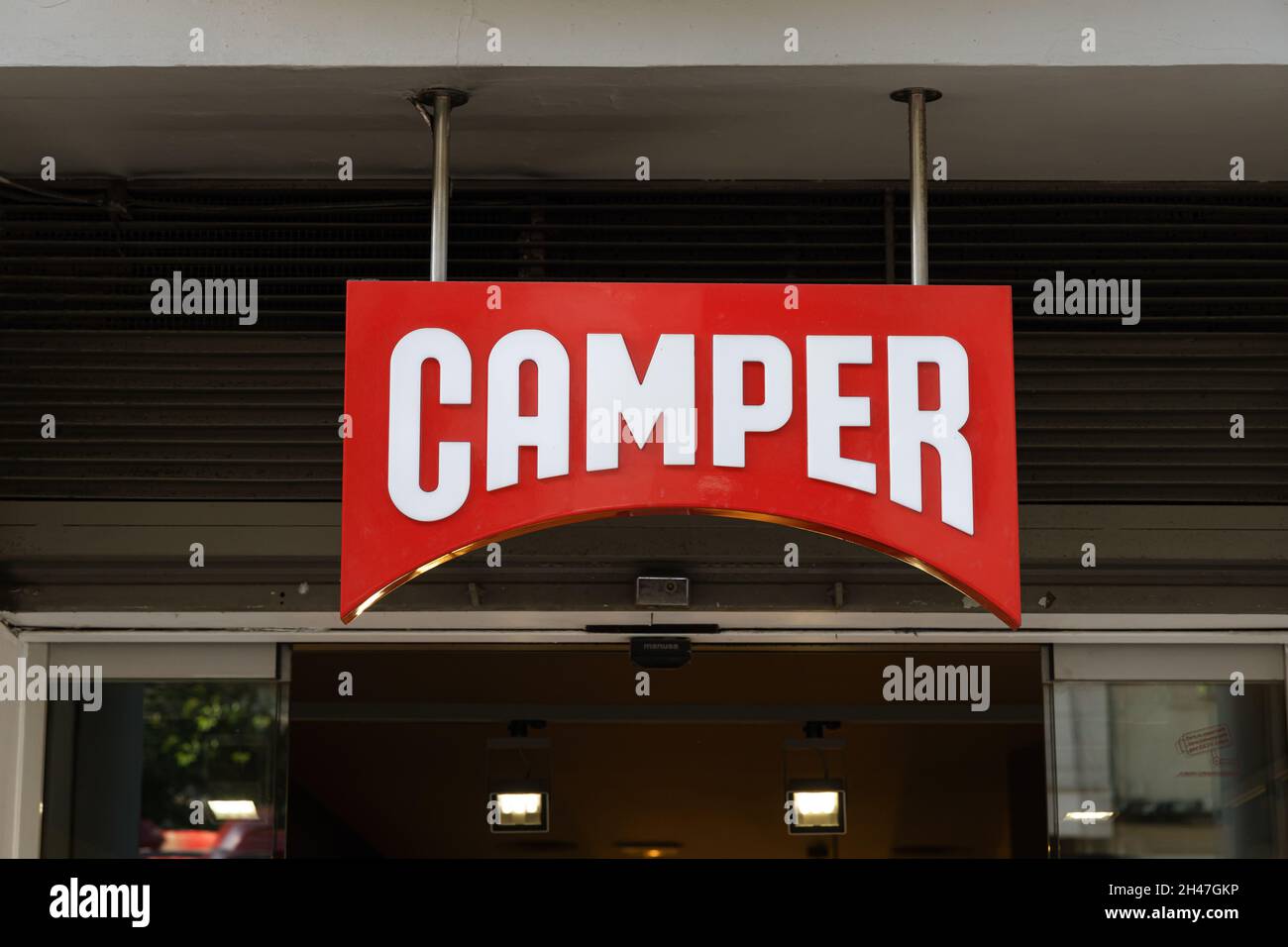 VALENCIA, SPAIN - OCTOBER 26, 2021: Camper is a footwear company with  headquarters in Mallorca, Spain Stock Photo - Alamy