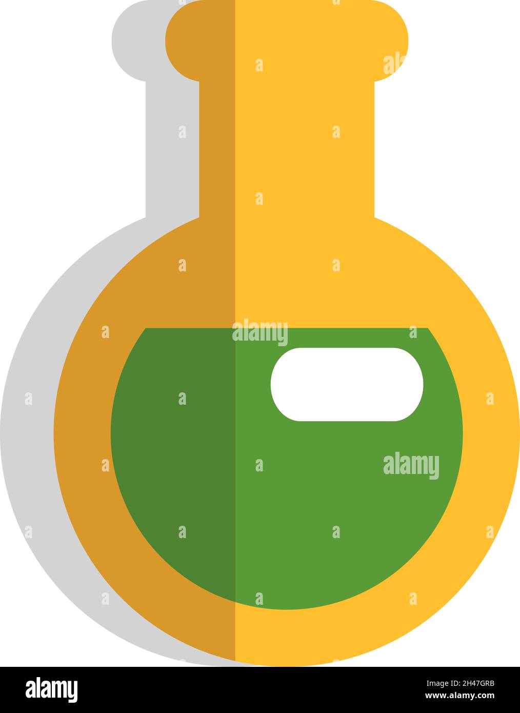 Chemical bottle, illustration, vector, on a white background Stock