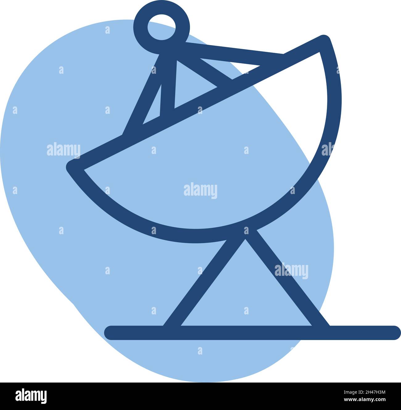 Space satelite, illustration, vector, on a white background. Stock Vector