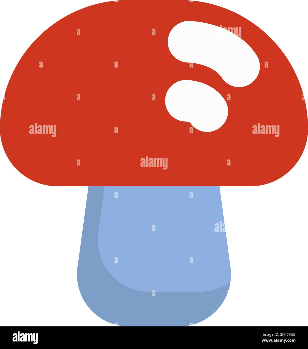 Red mushroom, illustration, vector, on a white background. Stock Vector
