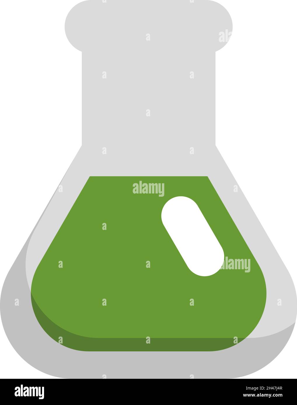 Green potion, illustration, vector, on a white background. Stock Vector
