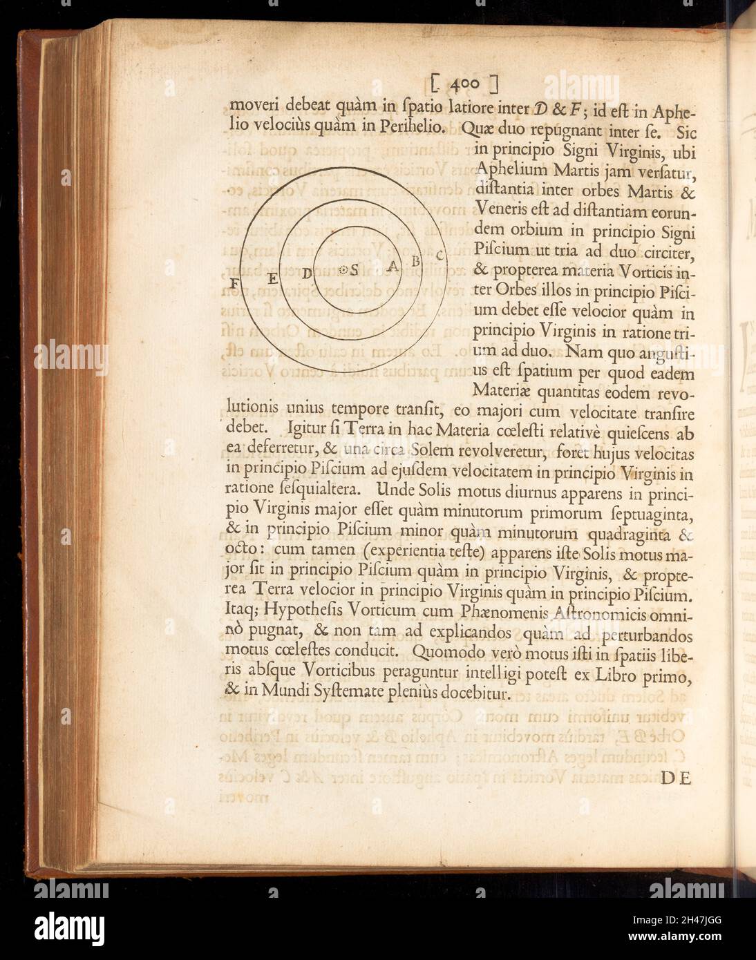 Philosophiae Naturalis Principia Mathematica, Isaac Newton. Stock Photo